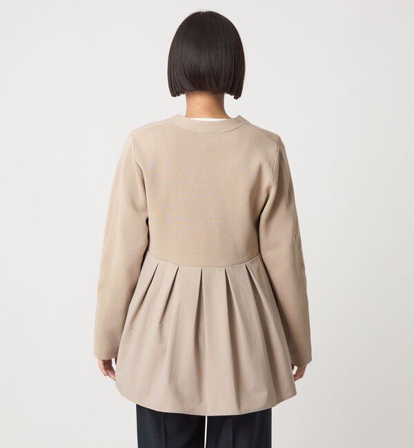 UNITED ARROWS green label relaxing「ドッキング ペプラム Vネック ニット カーディガン -ウォッシャブル-」|カーディガン|