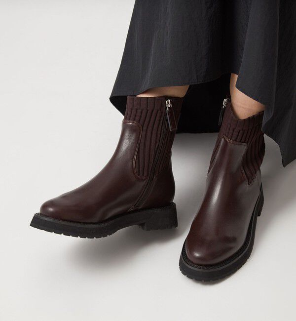 UNITED ARROWS green label relaxing「ストレッチ ショートブーツ 撥水」|ロングブーツ|