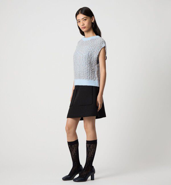 EMMEL REFINES「＜EMMEL REFINES＞EM ポコフワ 2WAY ニットベスト」|ニット・セーター|