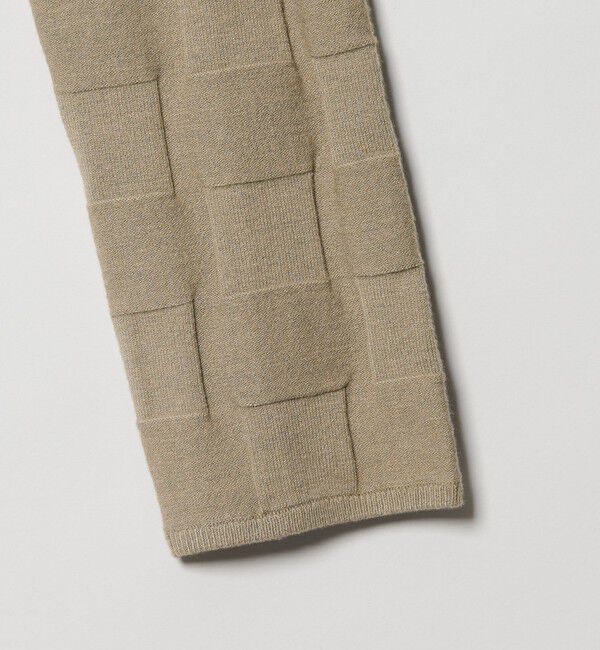 EMMEL REFINES「＜EMMEL REFINES＞EM HW スクエアアミ ＆ ボタン カーディガン」|カーディガン|