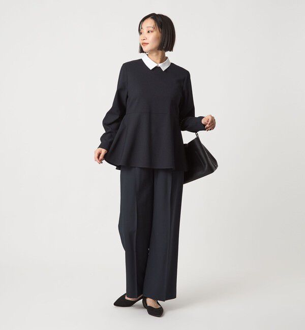 UNITED ARROWS green label relaxing「［size SHORT/TALLあり］キチントボトムス カバー ワイド パンツ」|スラックス|