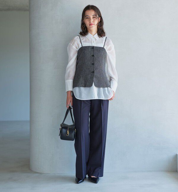 UNITED ARROWS green label relaxing「［size SHORT/TALLあり］キチントボトムス カバー ワイド パンツ」|スラックス|