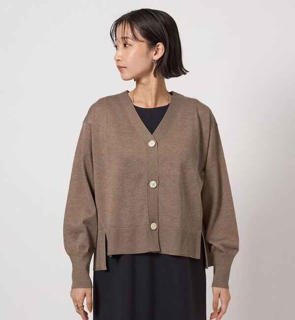 UNITED ARROWS green label relaxing「ブライトフォルム Vネック ニット カーディガン」|カーディガン|