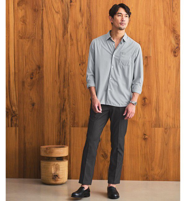 UNITED ARROWS green label relaxing「【WEB限定】JUST fit トリコット ドレープ シャツ」|シャツ・ブラウス|