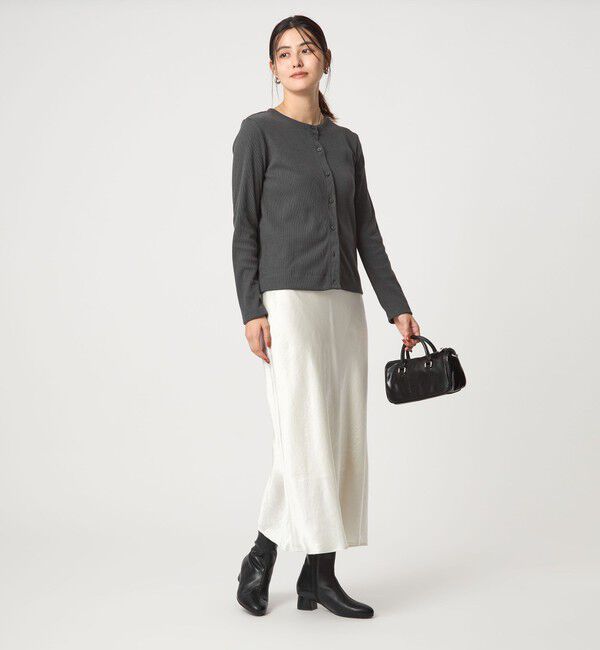 UNITED ARROWS green label relaxing「メランジ ブークレ 2WAY カーディガン」|カーディガン|