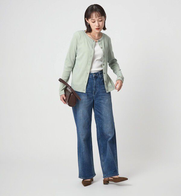 UNITED ARROWS green label relaxing「メランジ ブークレ 2WAY カーディガン」|カーディガン|