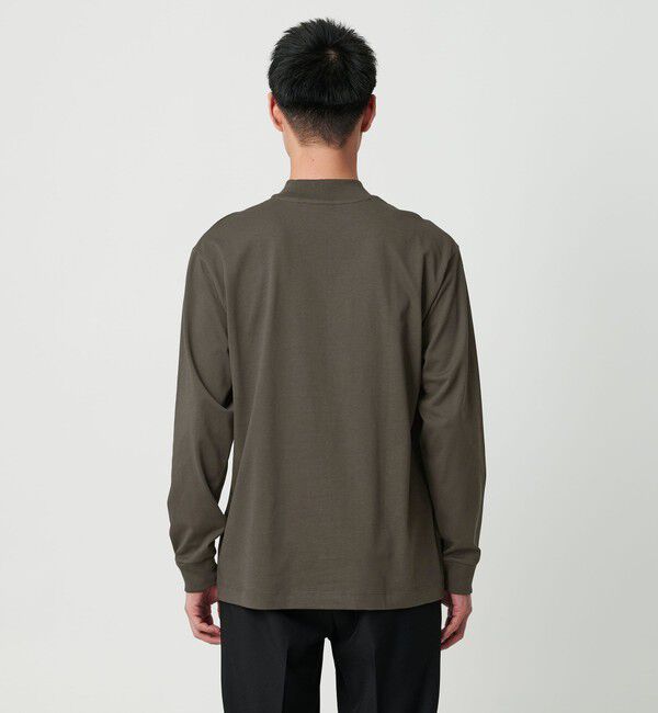 UNITED ARROWS green label relaxing「LONG FIBER COTTON クリア モックネック 長袖 Tシャツ」|Tシャツ・カットソー|