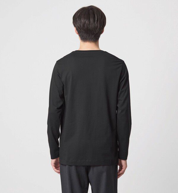 UNITED ARROWS green label relaxing「LONG FIBER COTTON クリア Vネック 長袖 Tシャツ」|Tシャツ・カットソー|