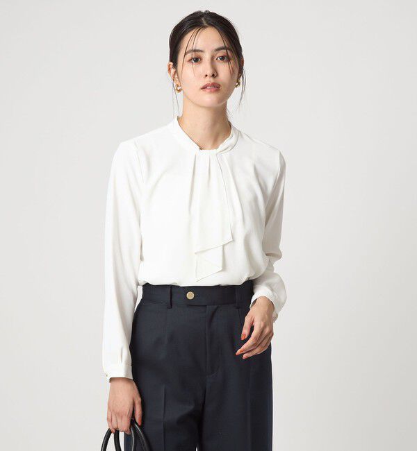 UNITED ARROWS green label relaxing「ネックタイ ロングスリーブ ブラウス」|シャツ・ブラウス|