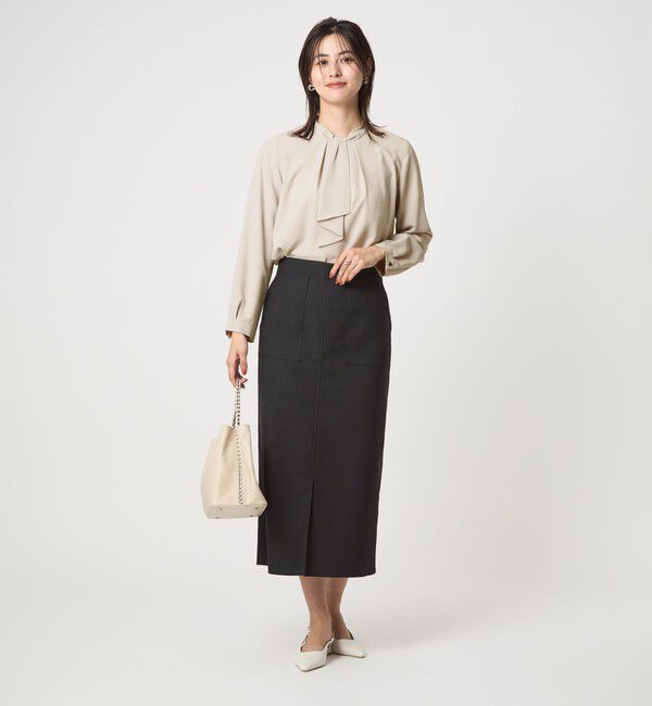 UNITED ARROWS green label relaxing「ネックタイ ロングスリーブ ブラウス」|シャツ・ブラウス|