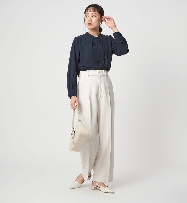 UNITED ARROWS green label relaxing「ネックタイ ロングスリーブ ブラウス」|シャツ・ブラウス|