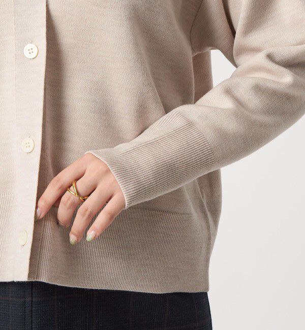 UNITED ARROWS green label relaxing「ウール スムース Vネック カーディガン ウォッシャブル」|カーディガン|