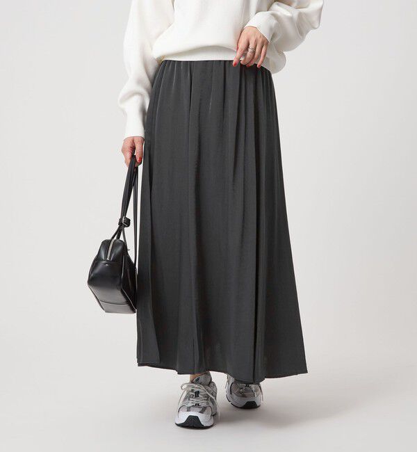 UNITED ARROWS green label relaxing「ナロー フレア スカート」|フレア|BLACK