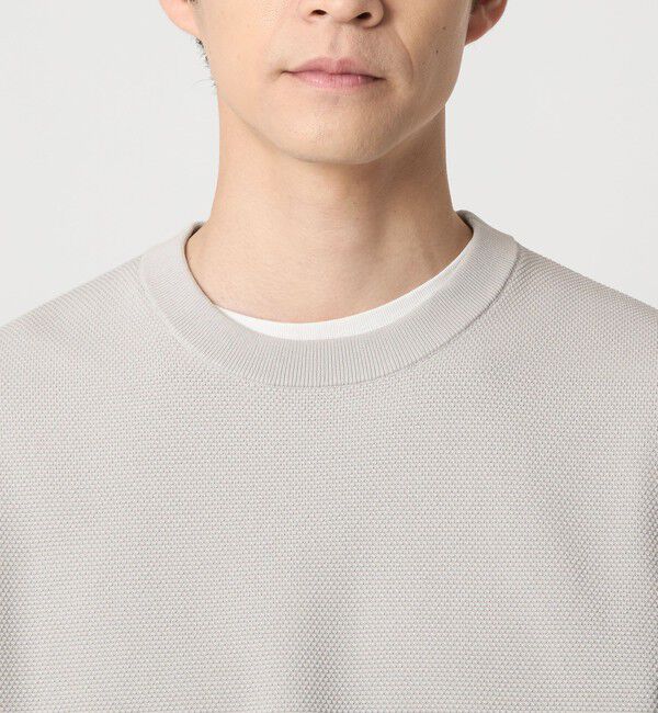 UNITED ARROWS green label relaxing「ポリエステル タック編み クルーネック 長袖 ニット」|ニット・セーター|