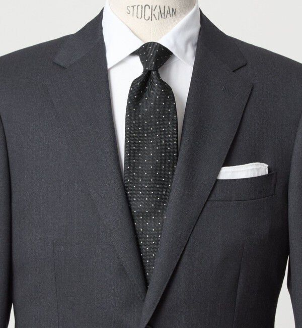 UNITED ARROWS green label relaxing「GLR ジャパン ヴィンテージ 8.0cm ドット ネクタイ」|ネクタイ・蝶ネクタイ|DK.GRAY