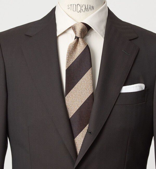 UNITED ARROWS green label relaxing「GLR ジャパン ヴィンテージ 8.0cm ストライプ1 ネクタイ」|ネクタイ・蝶ネクタイ|DK.BROWN