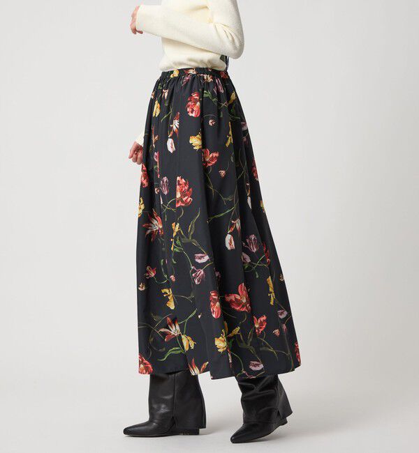 EMMEL REFINES「＜EMMEL REFINES＞EM ミディアムフラワープリント ボリューム スカート」|スカート|