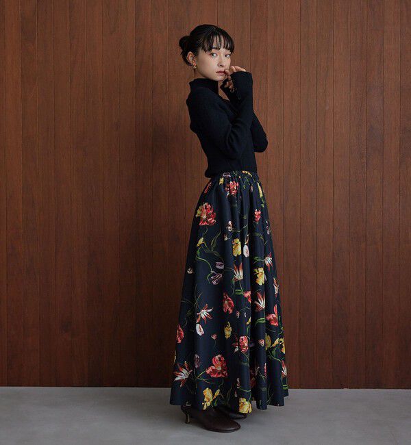 EMMEL REFINES「＜EMMEL REFINES＞EM ミディアムフラワープリント ボリューム スカート」|スカート|