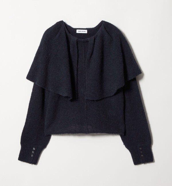 EMMEL REFINES「＜EMMEL REFINES＞EM ケープエリ ニット プルオーバー」|ニット・セーター|NAVY