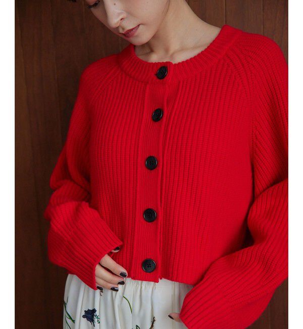 EMMEL REFINES「＜EMMEL REFINES＞EM カタアゼ ボタン カーディガン」|カーディガン|