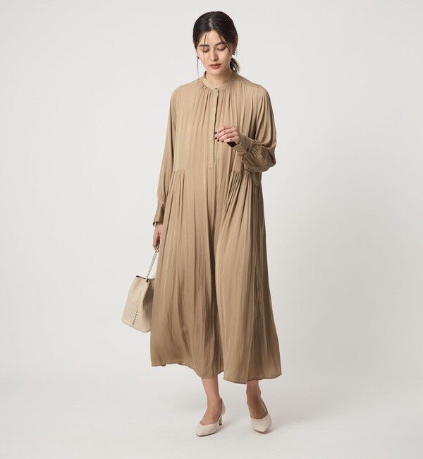 UNITED ARROWS green label relaxing「キリカエ ギャザー ワンピース 3」|ドレス|BEIGE