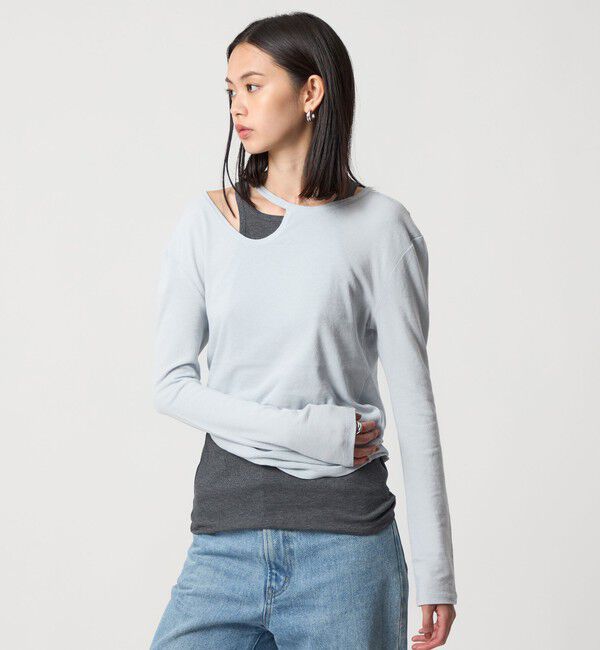 EMMEL REFINES「＜EMMEL REFINES＞EM カットアウト レイヤーセット カットソー」|Tシャツ・カットソー|