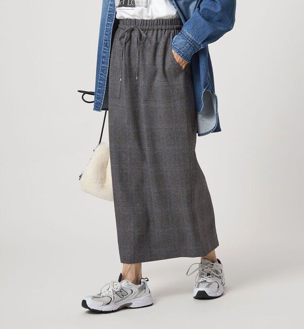 UNITED ARROWS green label relaxing「［size SHORTあり］ツイードライク スカート マシンウォッシャブル 帯電防止」|タイト|その他1