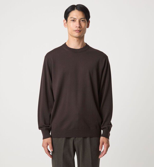UNITED ARROWS green label relaxing「Super 120's ハイゲージ クルーネック ニット」|ニット・セーター|