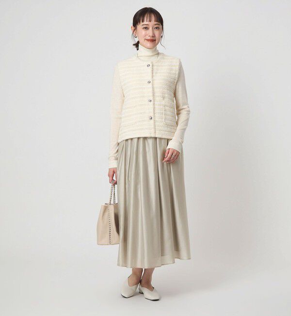 UNITED ARROWS green label relaxing「［size SHORTあり］チンツシアー ギャザー スカート」|フレア|