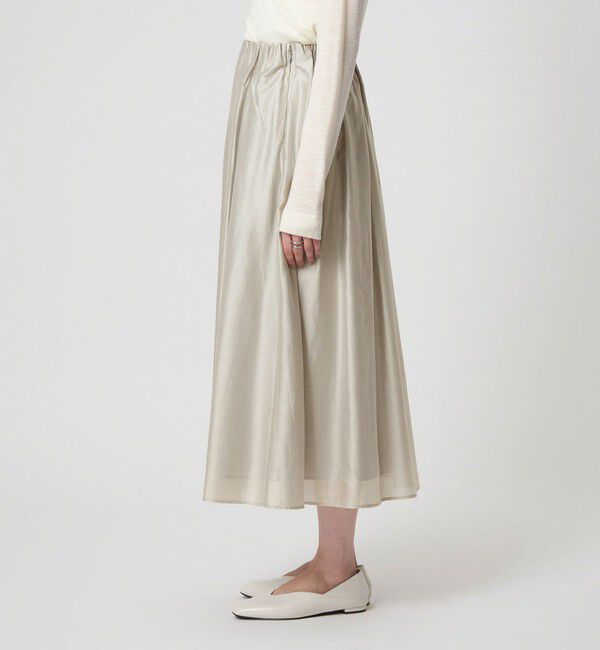 UNITED ARROWS green label relaxing「［size SHORTあり］チンツシアー ギャザー スカート」|フレア|