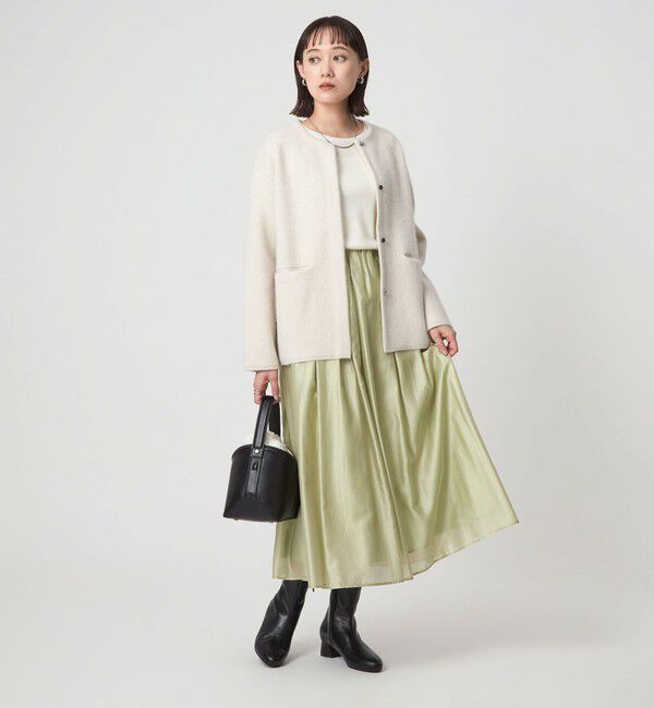 UNITED ARROWS green label relaxing「［size SHORTあり］チンツシアー ギャザー スカート」|フレア|