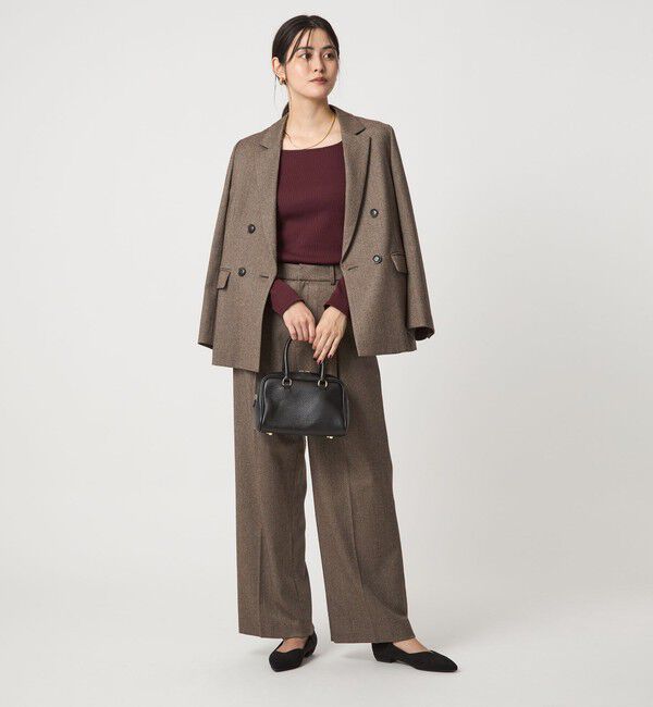 UNITED ARROWS green label relaxing「ブライトリブ スクエアネック ロングスリーブ カットソー 制菌」|Tシャツ・カットソー|