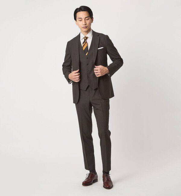 UNITED ARROWS green label relaxing「A+ TWPU バーズアイ 5B スリム ベスト -ウォッシャブル-」|ベスト・ジレ|