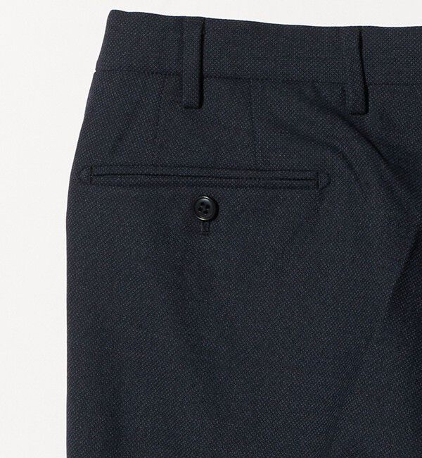 UNITED ARROWS green label relaxing「A+ TWPU バーズアイ スリム アジャスター スラックス -ウォッシャブル・ストレッチ-」|スラックス|