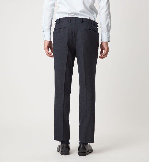 UNITED ARROWS green label relaxing「A+ TWPU バーズアイ スリム アジャスター スラックス -ウォッシャブル・ストレッチ-」|スラックス|