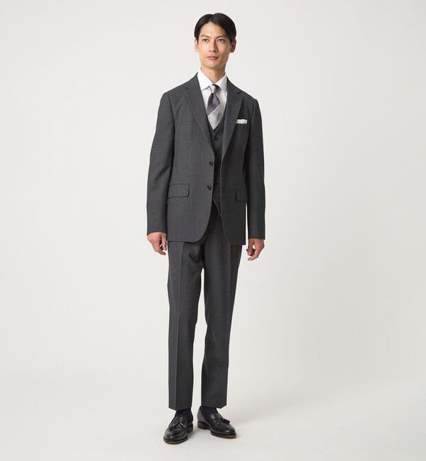 UNITED ARROWS green label relaxing「A+ TWPU バーズアイ 2B スリム ジャケット -ウォッシャブル・ストレッチ-」|テーラードジャケット|