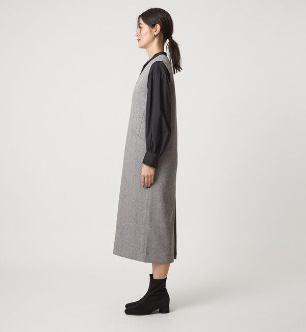 UNITED ARROWS green label relaxing「［size SHORTあり］キーネック ジャンパースカート」|ジャンパースカート|