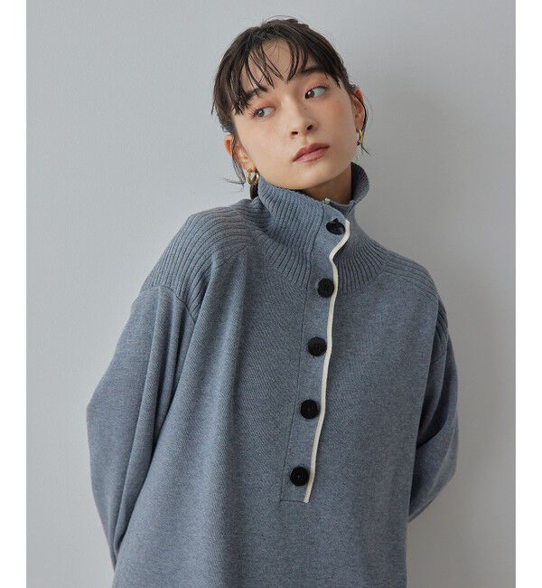 EMMEL REFINES「＜EMMEL REFINES＞EM ハイショクライン タートルニット ワンピース」|ワンピース|