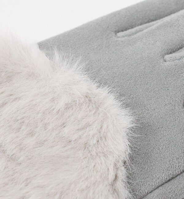 UNITED ARROWS green label relaxing「起毛シルキー フェイクファー グローブ 手洗い可能」|手袋|