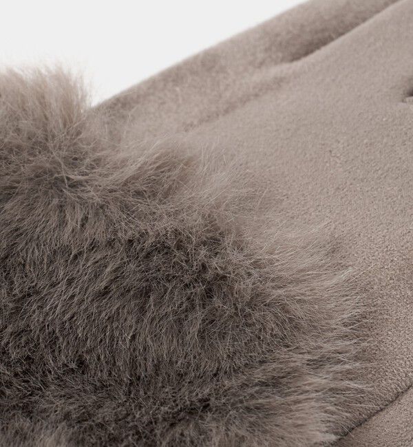 UNITED ARROWS green label relaxing「起毛シルキー フェイクファー グローブ 手洗い可能」|手袋|