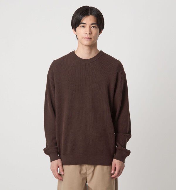 UNITED ARROWS green label relaxing「コットン アゼ クルーネック ニット」|ニット・セーター|