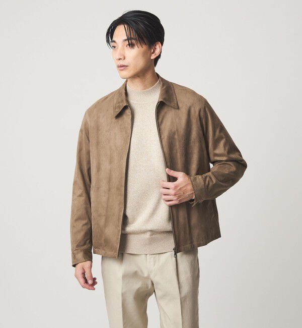 UNITED ARROWS green label relaxing「DC ポリエステル スエードライク ブルゾン」|ブルゾン・スタジャン|BEIGE
