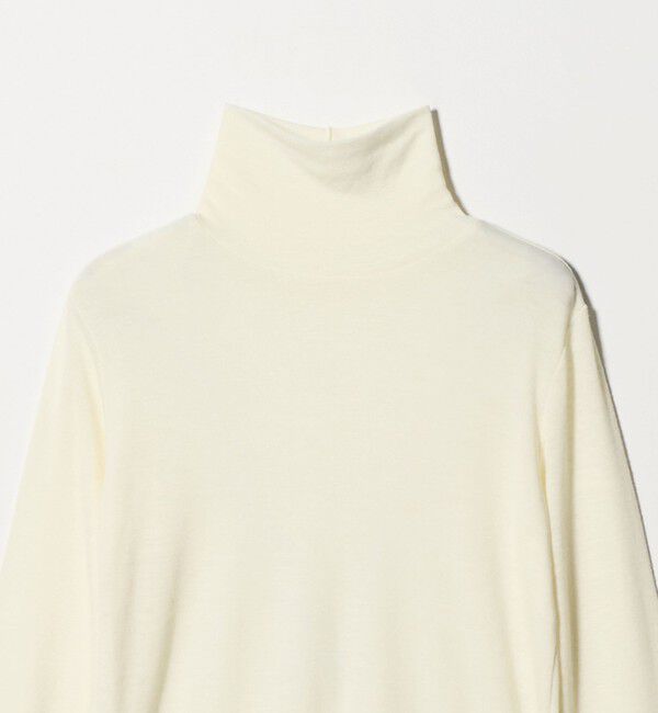 UNITED ARROWS green label relaxing「ウール フライス タートルネック カットソー オフホワイト ライトブルー ウォッシャブル」|Tシャツ・カットソー|