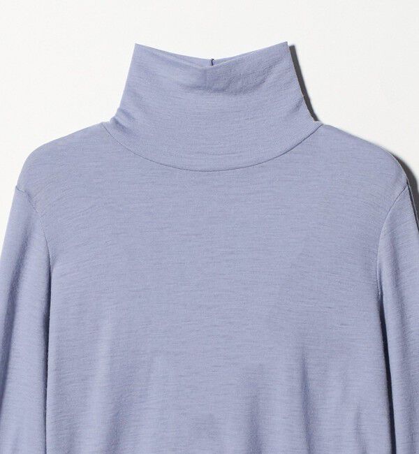 UNITED ARROWS green label relaxing「ウール フライス タートルネック カットソー オフホワイト ライトブルー ウォッシャブル」|Tシャツ・カットソー|