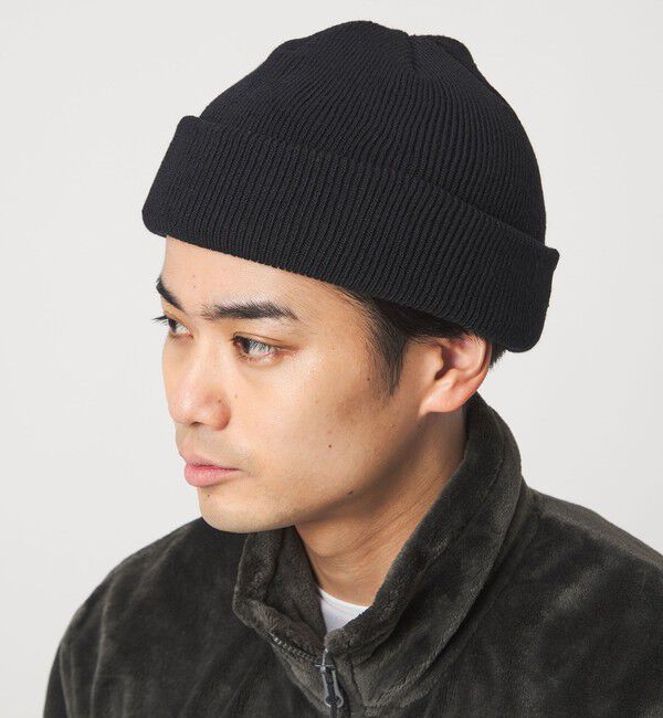 UNITED ARROWS green label relaxing「GLR ロー ニットキャップ」|ニット帽|BLACK