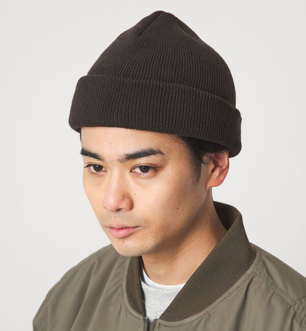 UNITED ARROWS green label relaxing「GLR ロー ニットキャップ」|ニット帽|DK.BROWN
