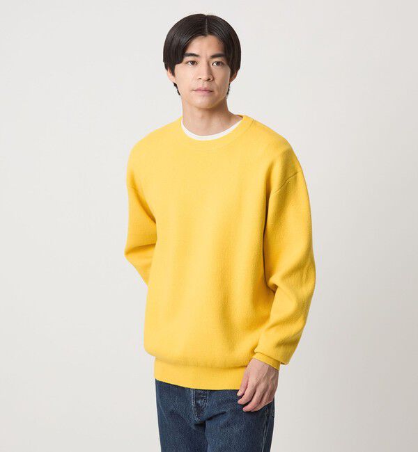 UNITED ARROWS green label relaxing「ダブルフェイス クルーネック ニット」|ニット・セーター|