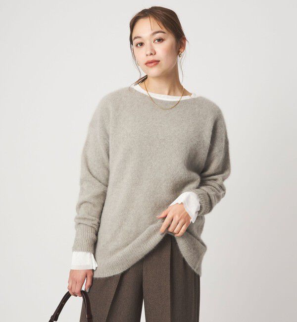 UNITED ARROWS green label relaxing「ヘアリー ニット ロング プルオーバー」|ニット・セーター|