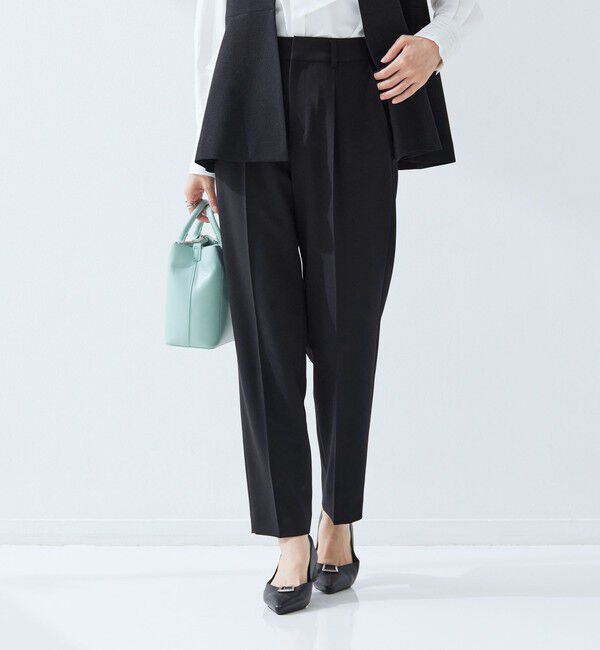 UNITED ARROWS green label relaxing「［size SHORT/TALLあり］パウドレ テーパード パンツ ウォッシャブル ストレッチ」|スラックス|