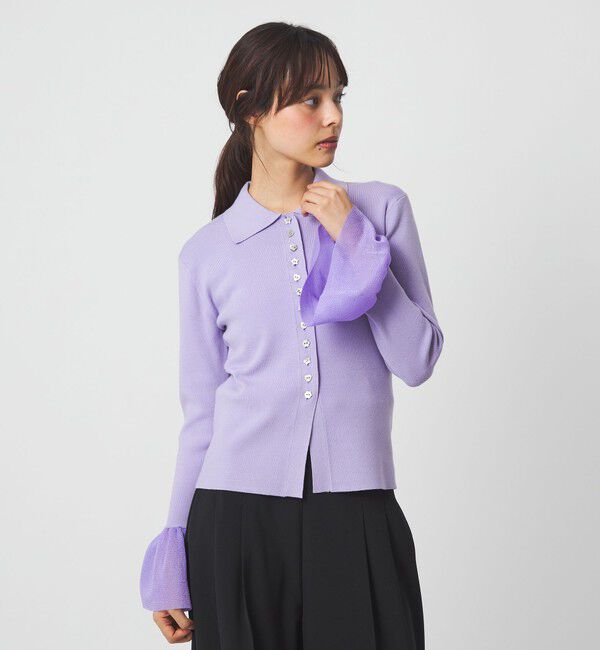 EMMEL REFINES「＜EMMEL REFINES＞EM HW マルチボタン ソデボリューム ニット」|ニット・セーター|LILAC